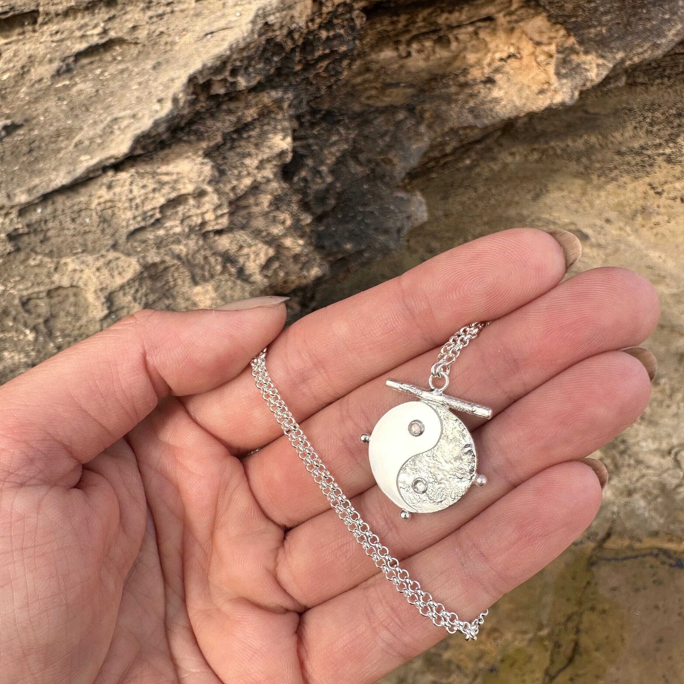 Yin Yang Silver Necklace