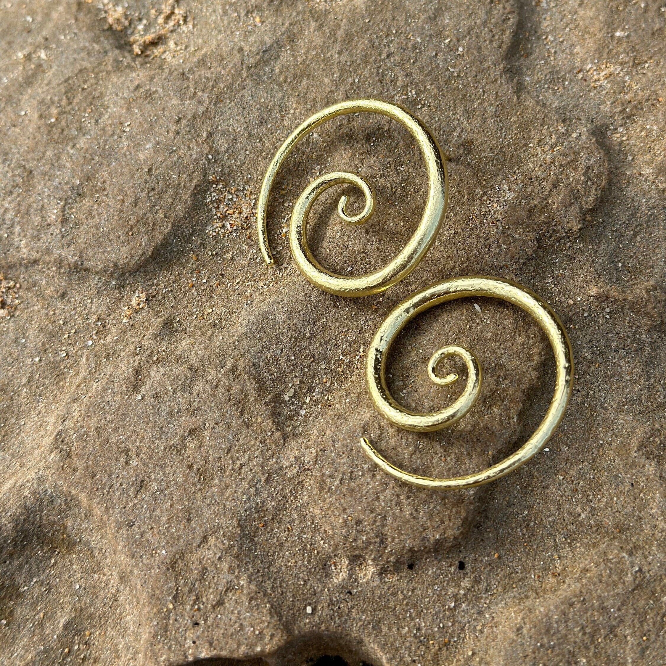 Swirl Gold Statement Earrings